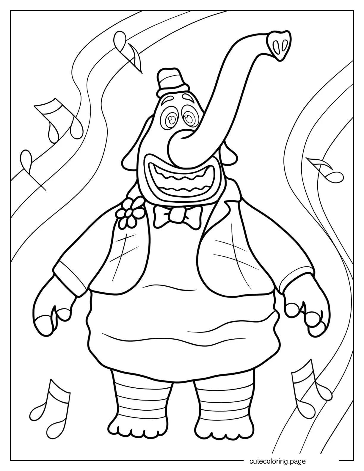 Coloring Page Of Bing Bong From Inside Out coloring page