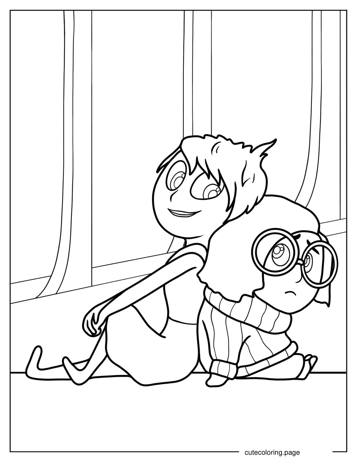 Coloring Page Of Joy And Sadness coloring page