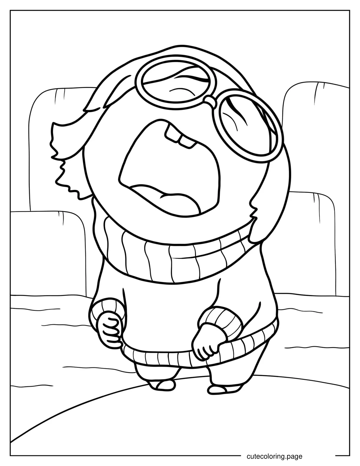 Coloring Page Of Sadness Crying coloring page