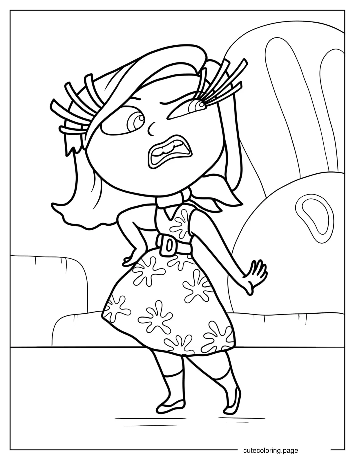 Disgust Feeling From Inside Out coloring page