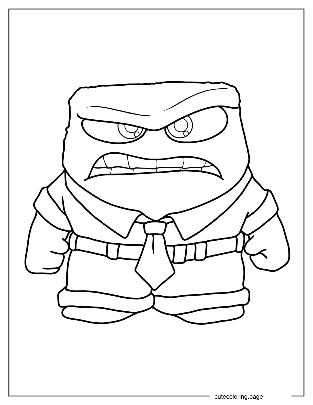 Easy Coloring Page Of Anger From Inside Out coloring page