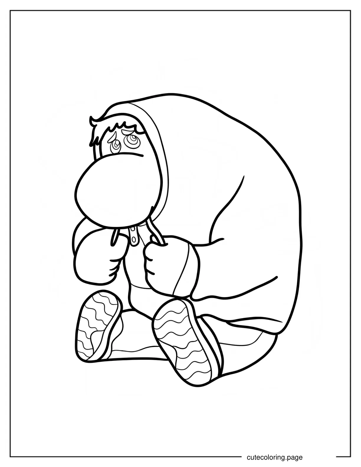 Easy Embarrassment Coloring Page For Kids coloring page