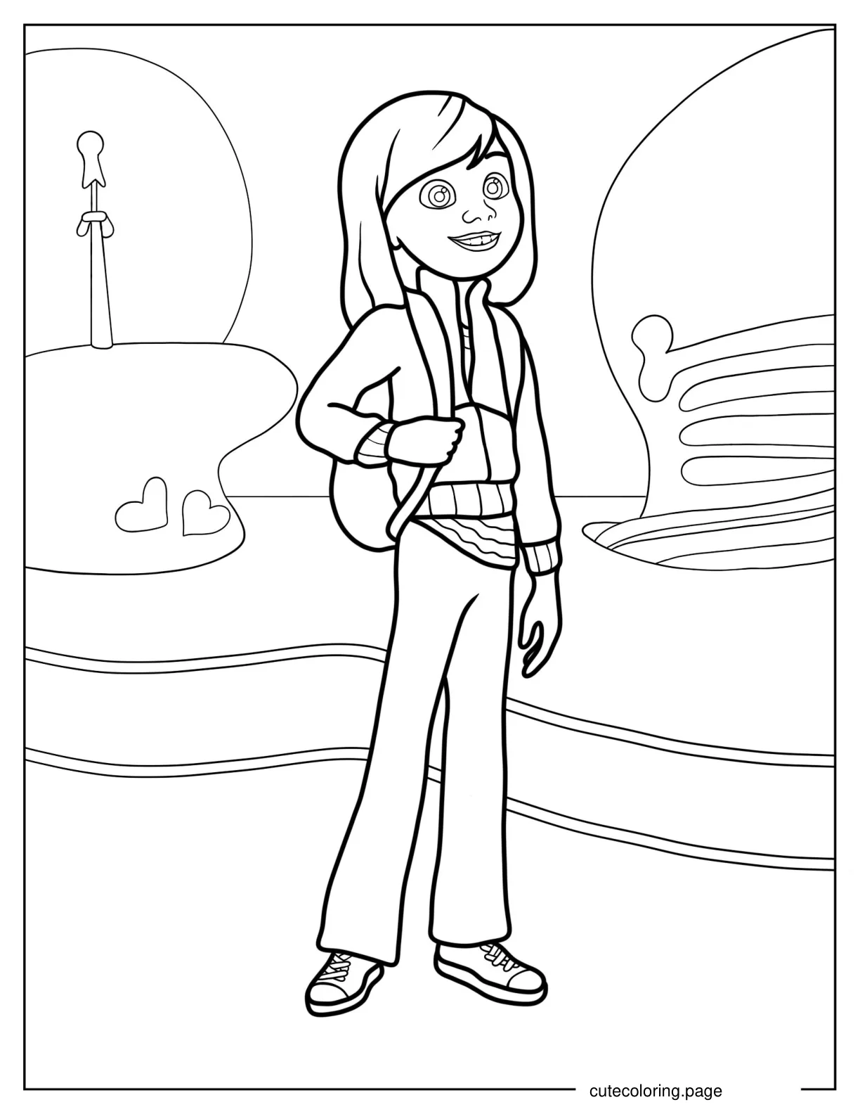 Riley From Inside Out To Color coloring page