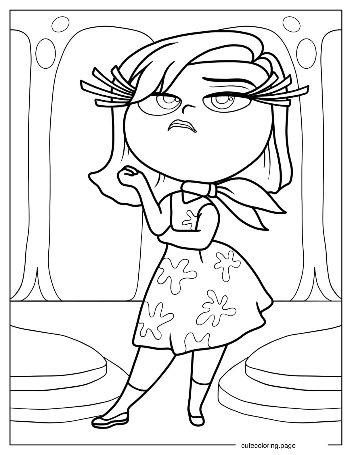 Sassy Disgust Character From Inside Out coloring page