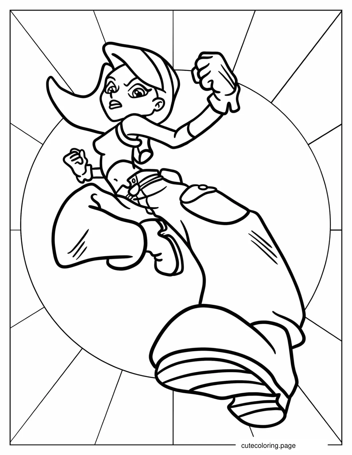 Kim Possible In Cool Pose Coloring Page For Kids coloring page