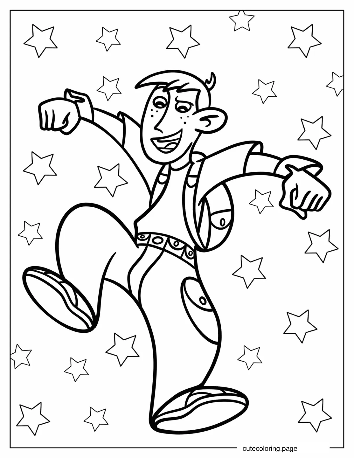 Ron Stoppable With Spy Gear Coloring Page coloring page