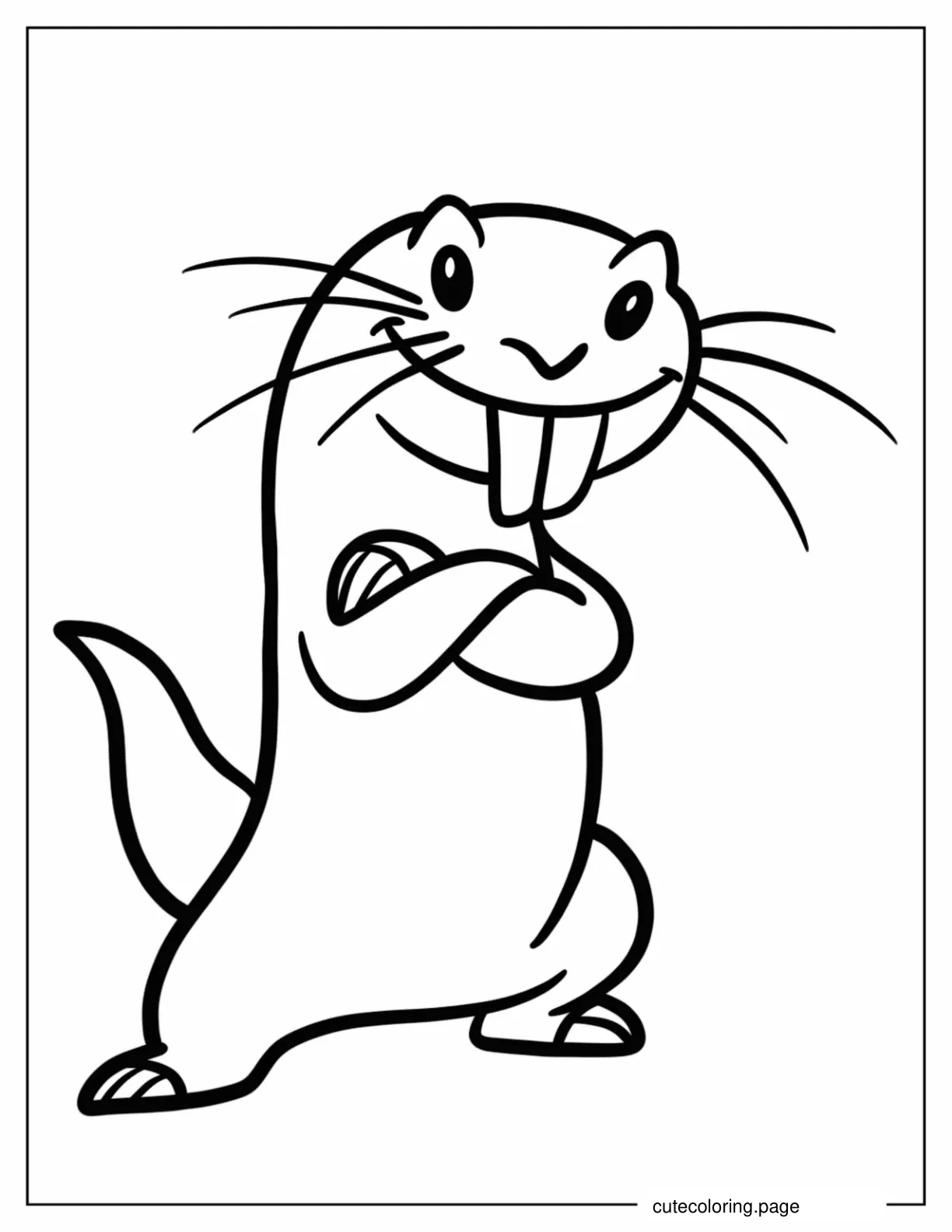 Rufus The Naked Mole Rat Coloring Page For Preschoolers coloring page