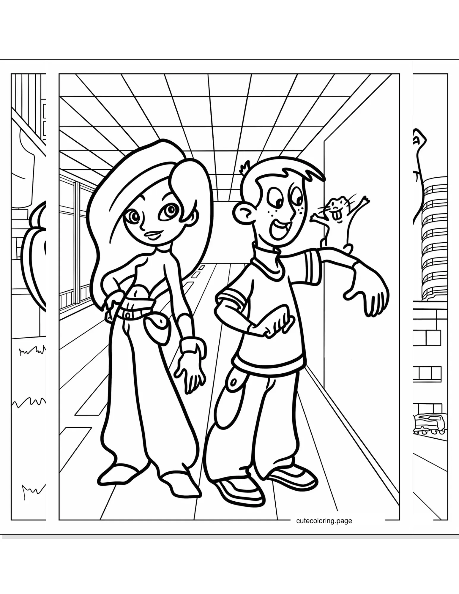 kim possible coloring pages coloring page