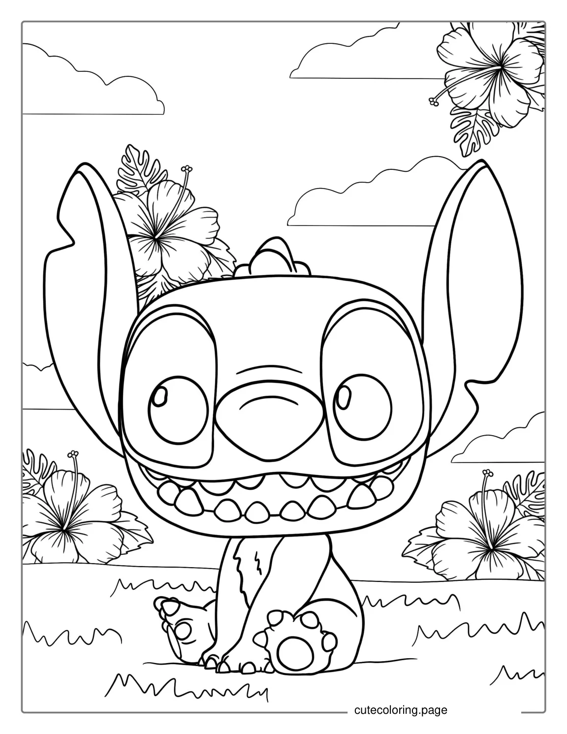 Cute Stitch Funko Pop Coloring Page coloring page