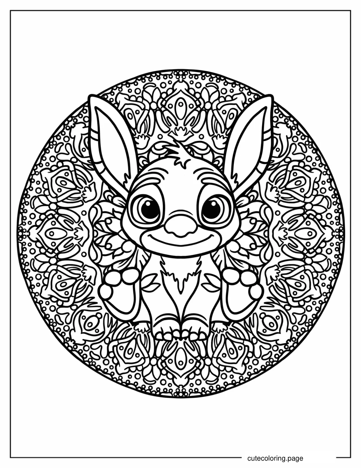 Intricate Stitch Mandala coloring page