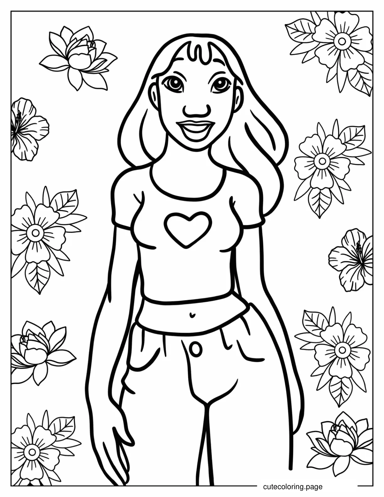 Simple Nani Pelekai Coloring Sheet For Kids coloring page