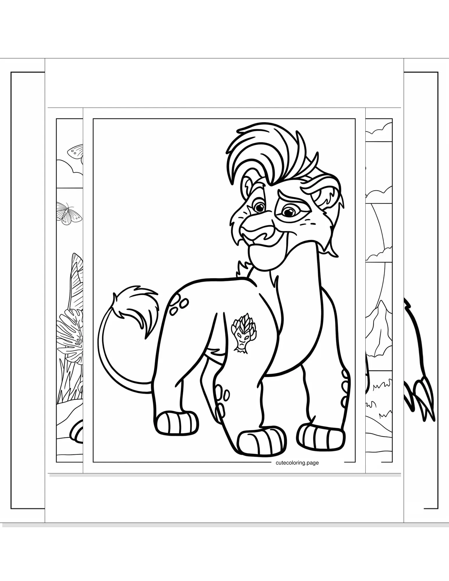 lion guard coloring pages coloring page