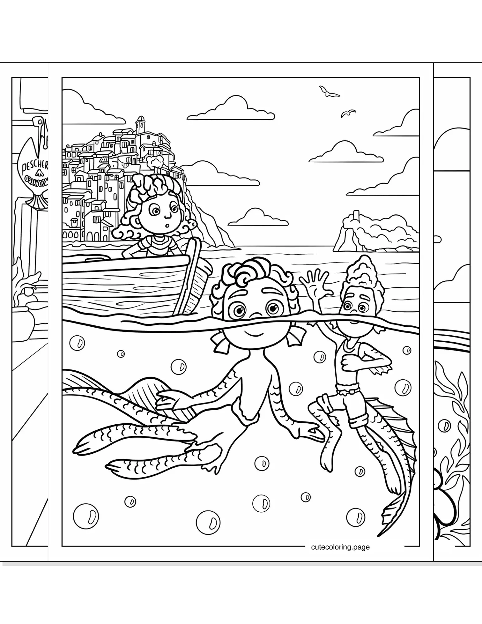 luca coloring pages coloring page