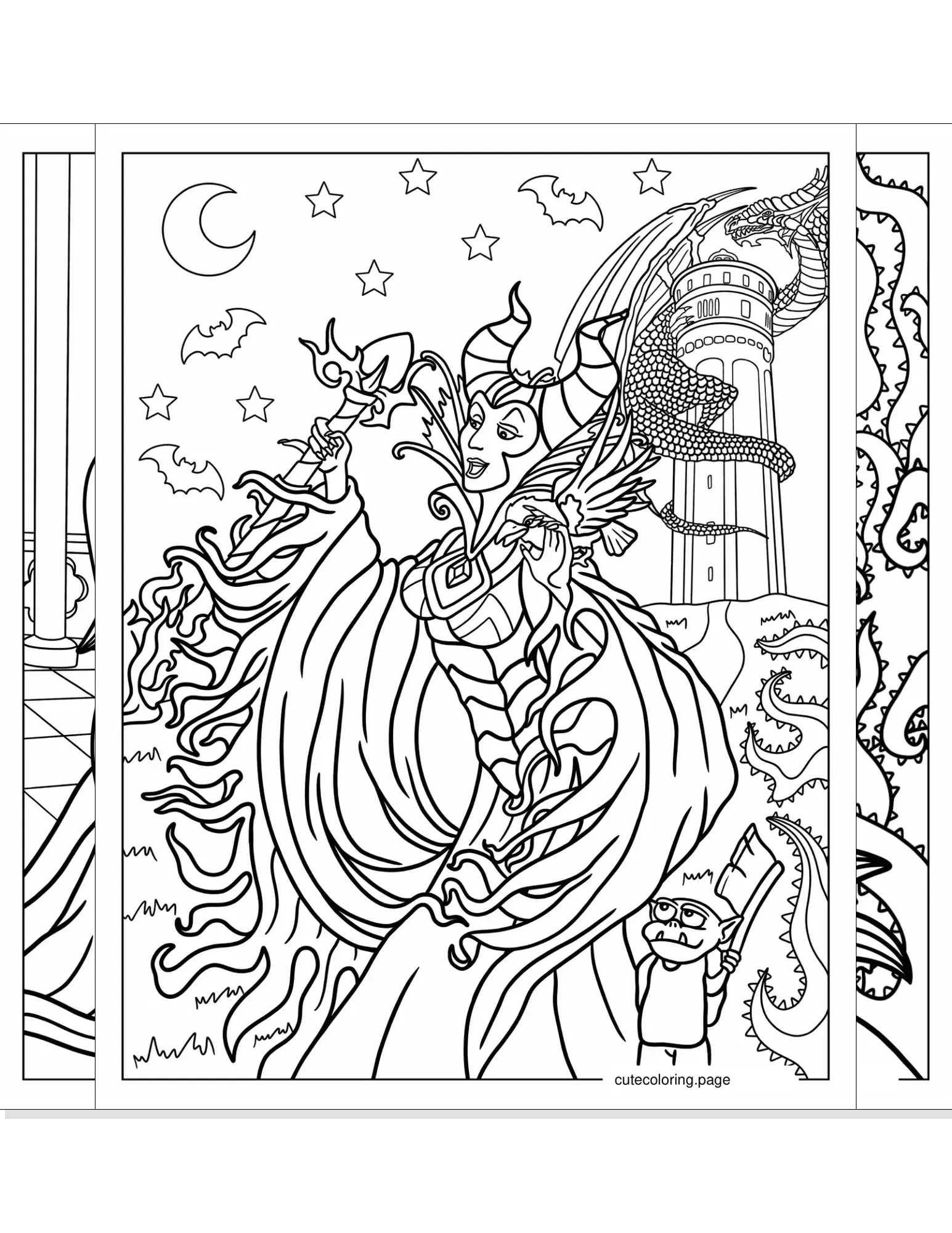 maleficent coloring pages coloring page