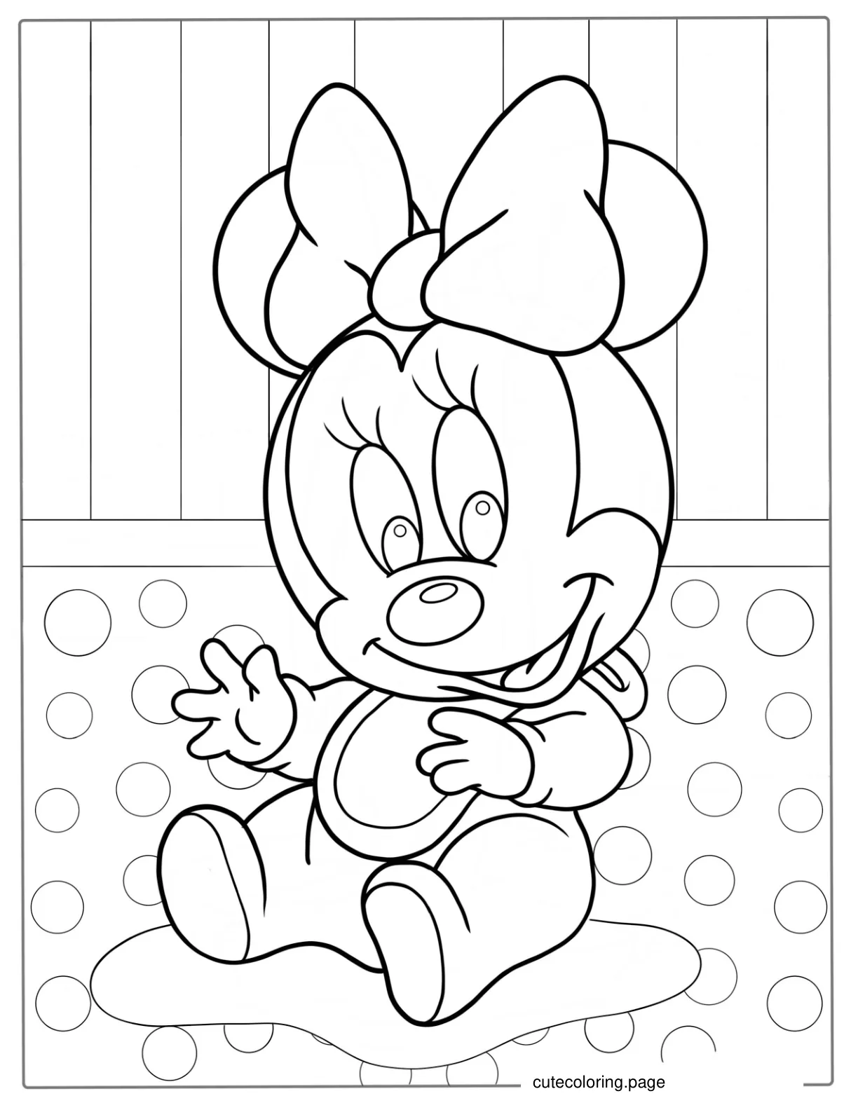 Baby Minnie Mouse Coloring Picture coloring page