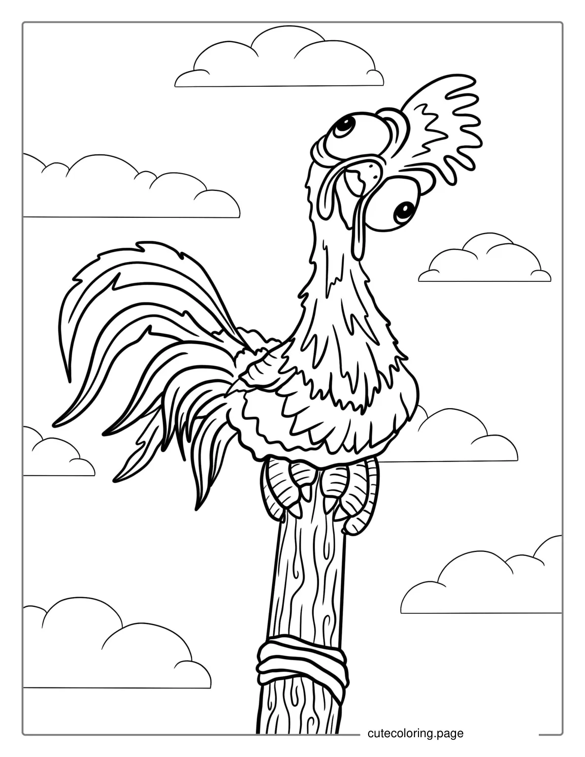 Coloring Page Of Hei Hei The Chicken coloring page