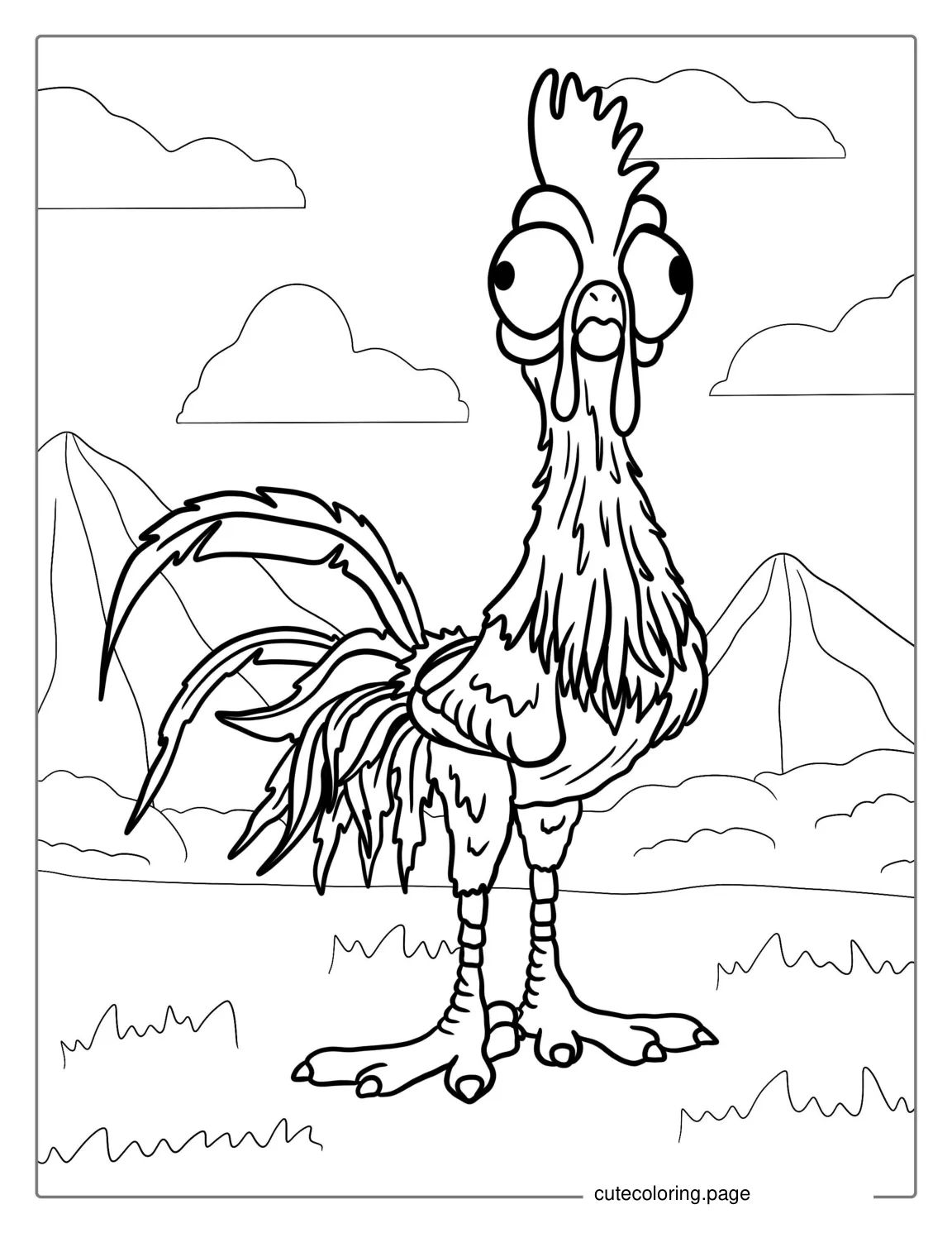 Coloring Page Of Hei Hei The Chicken1 coloring page