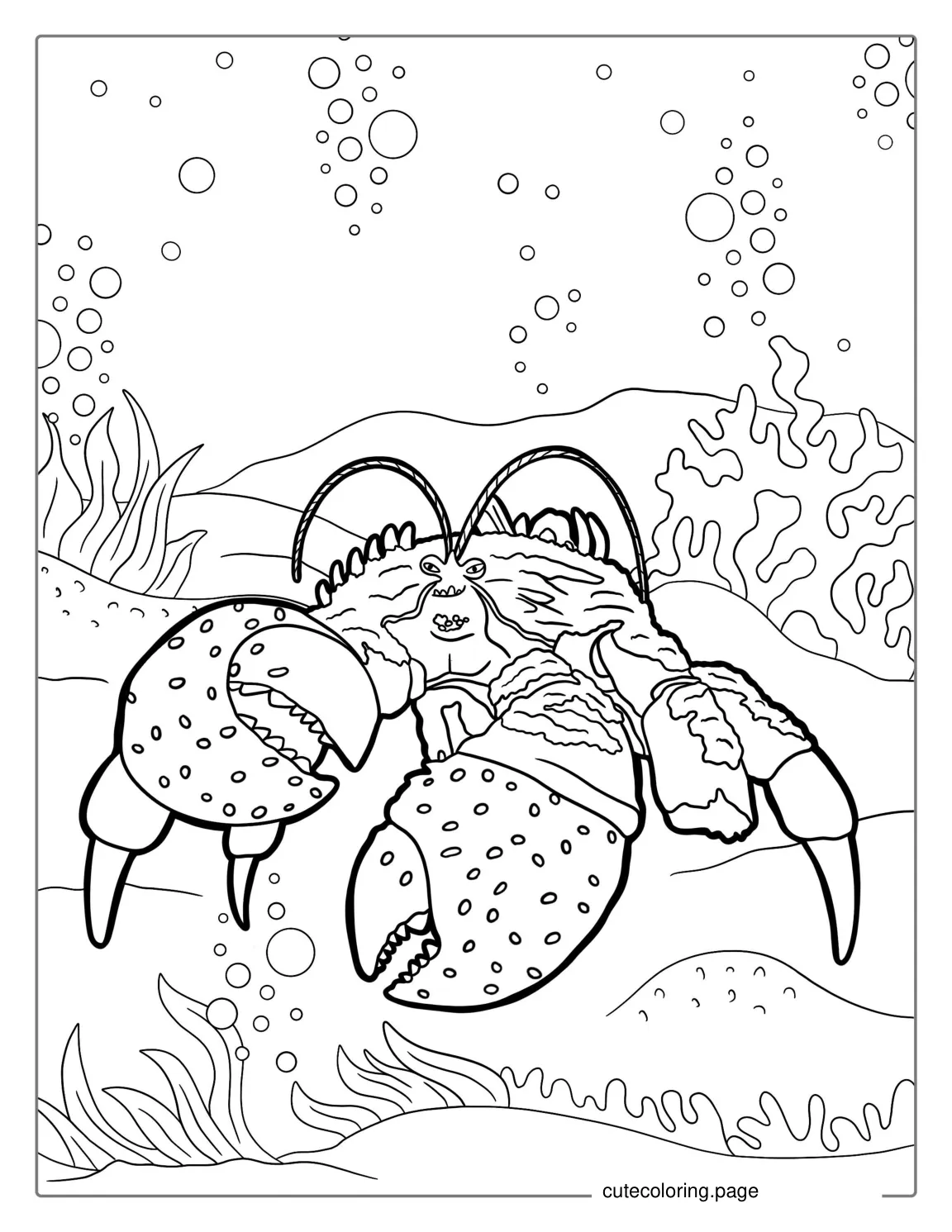 Evil Tamatoa The Crab Coloring Picture coloring page