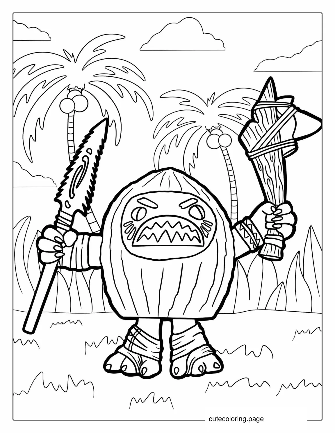 Kakamora Coconut Pirates Coloring Picture coloring page