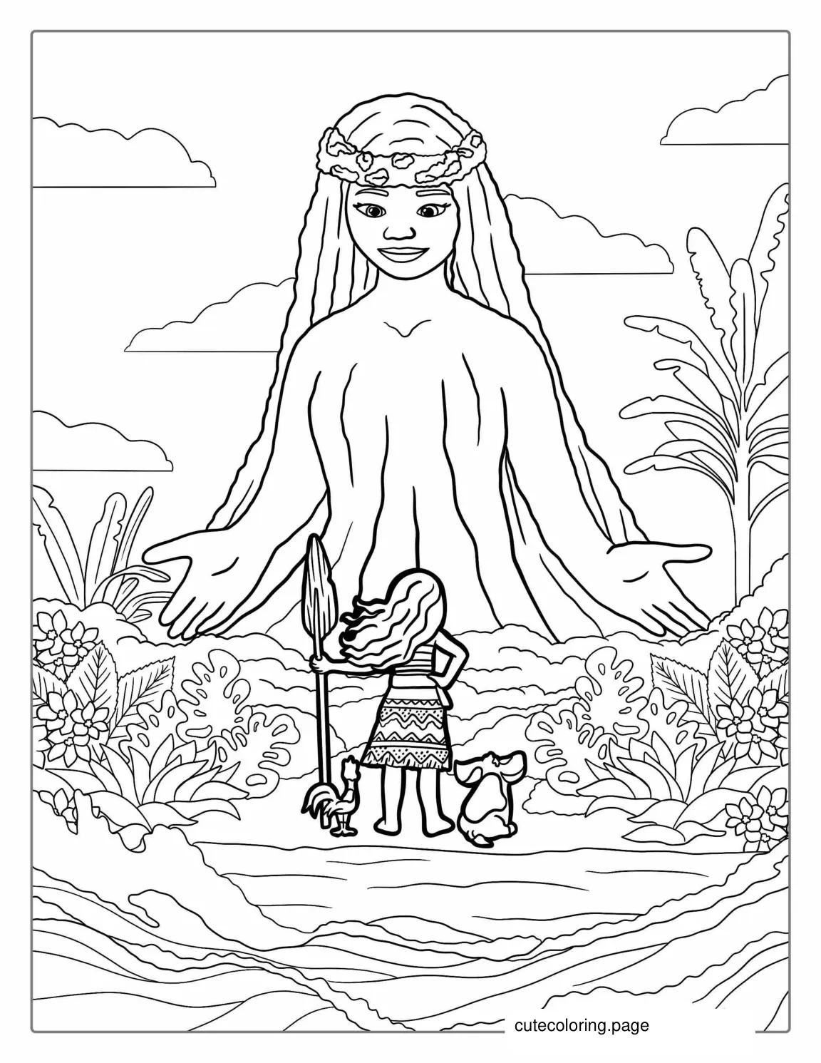 Mother Nature Te Fiti Coloring Page coloring page