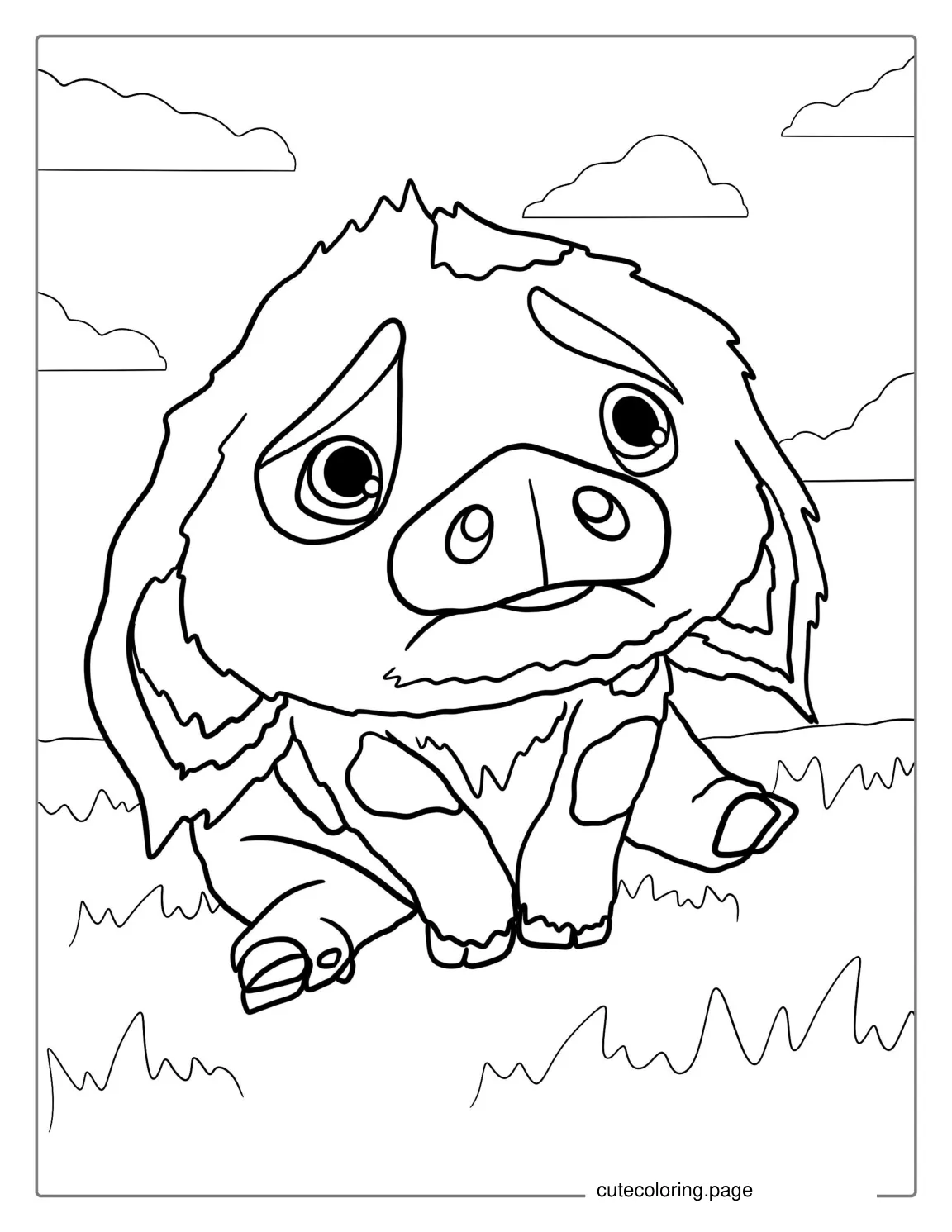 Pua The Pig From Moana To Color coloring page