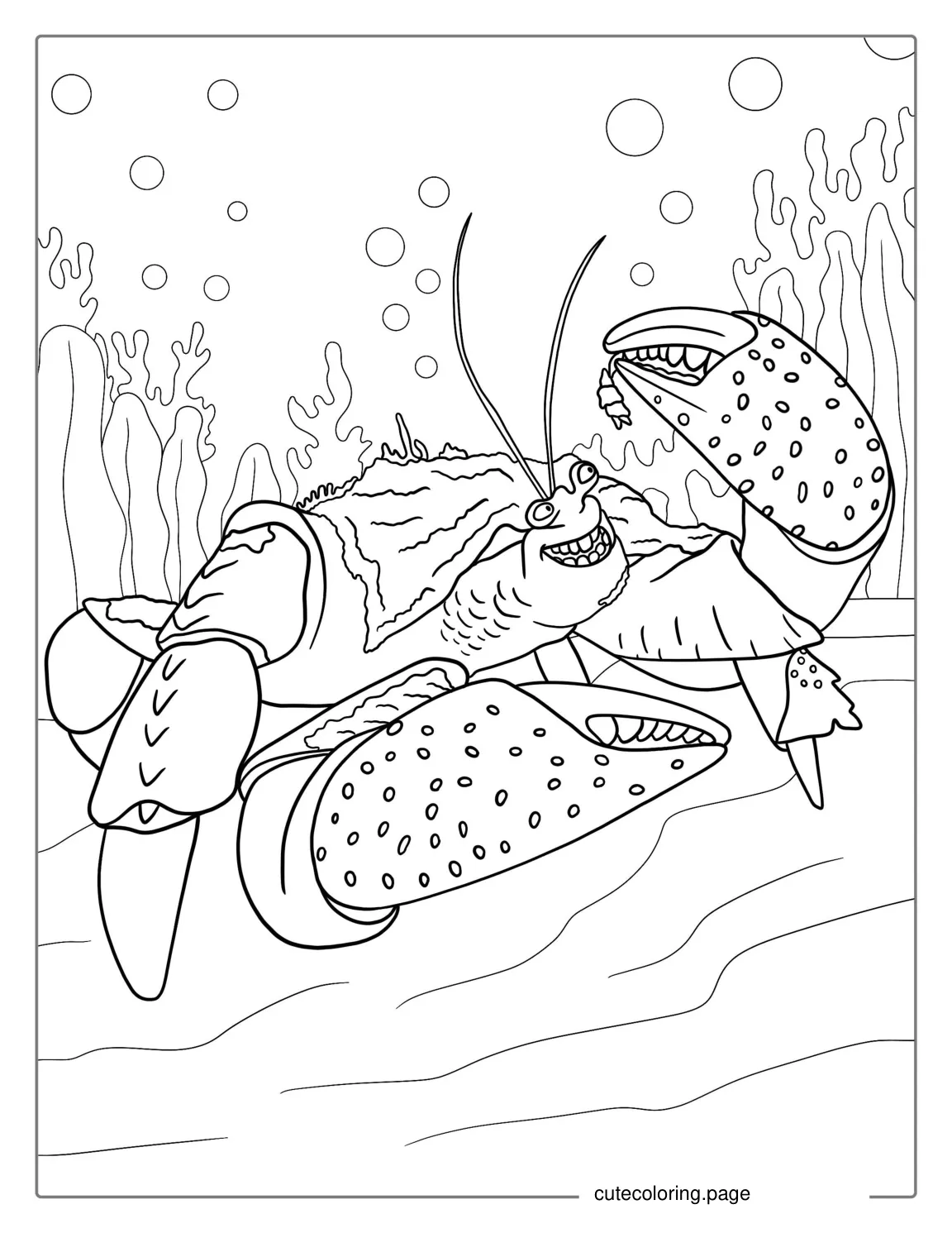 Tamatoa The Crab Coloring Sheet coloring page