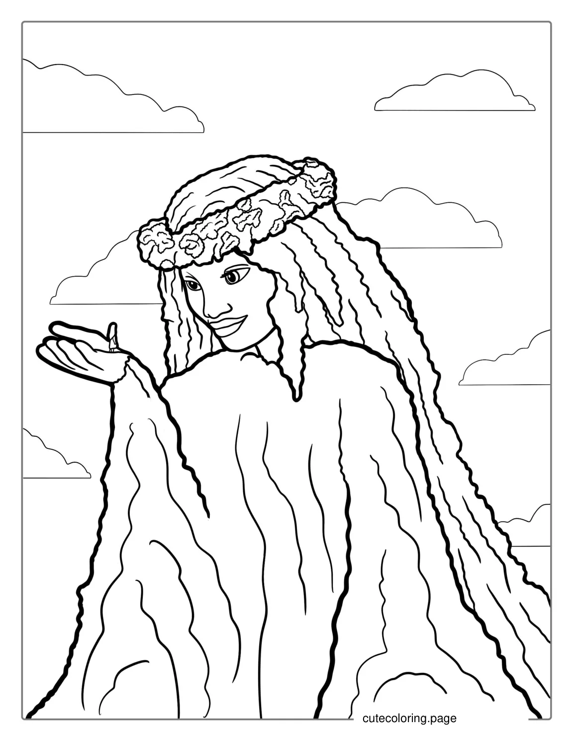 Te Fiti Mother Nature From Moana To Color coloring page