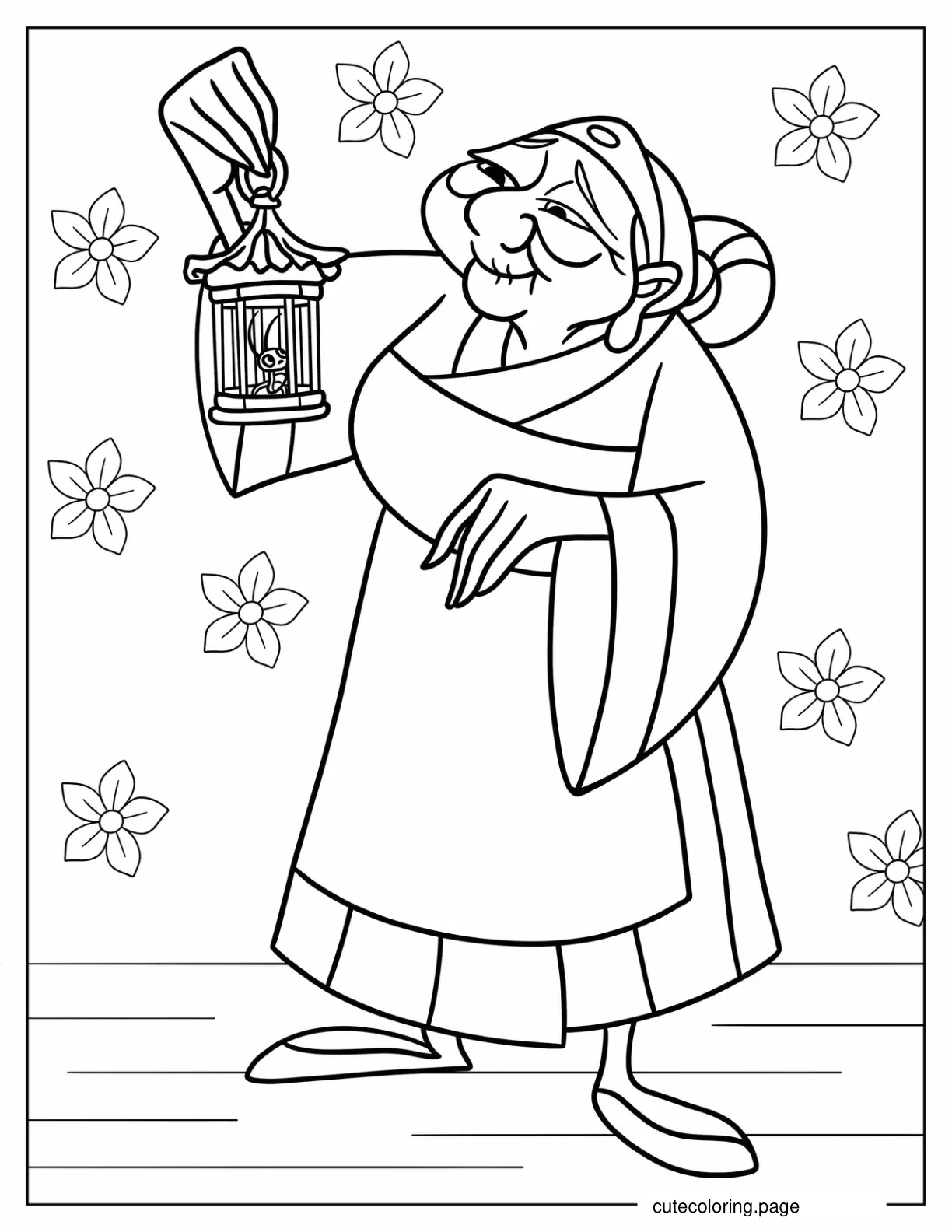 Grandmother Fa With Cri Kee coloring page