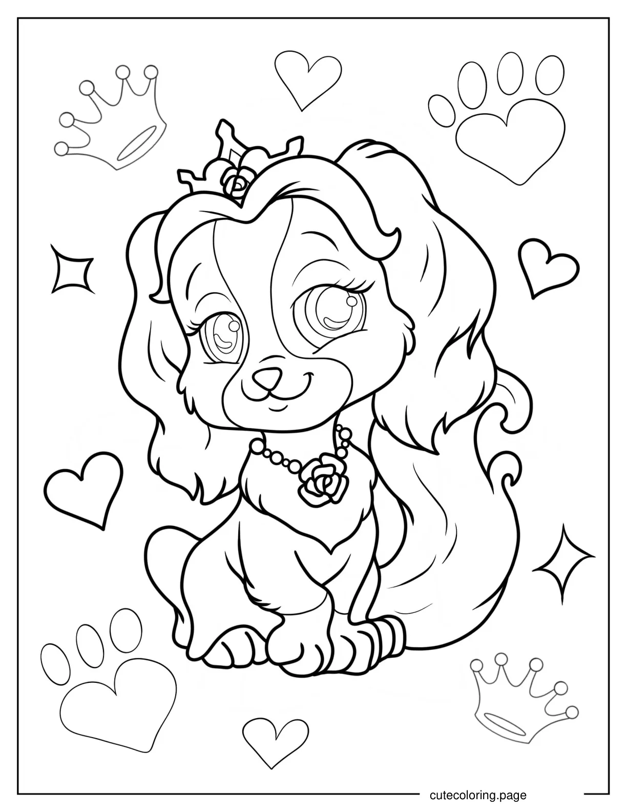 Detailed Teacup With Hearts Coloring Page For Kids coloring page