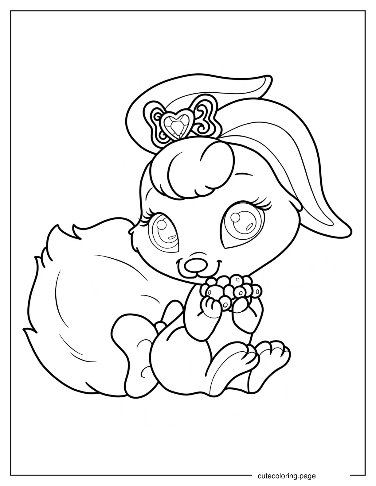 Simple Berry Palace Pets Coloring Page For Preschoolers coloring page