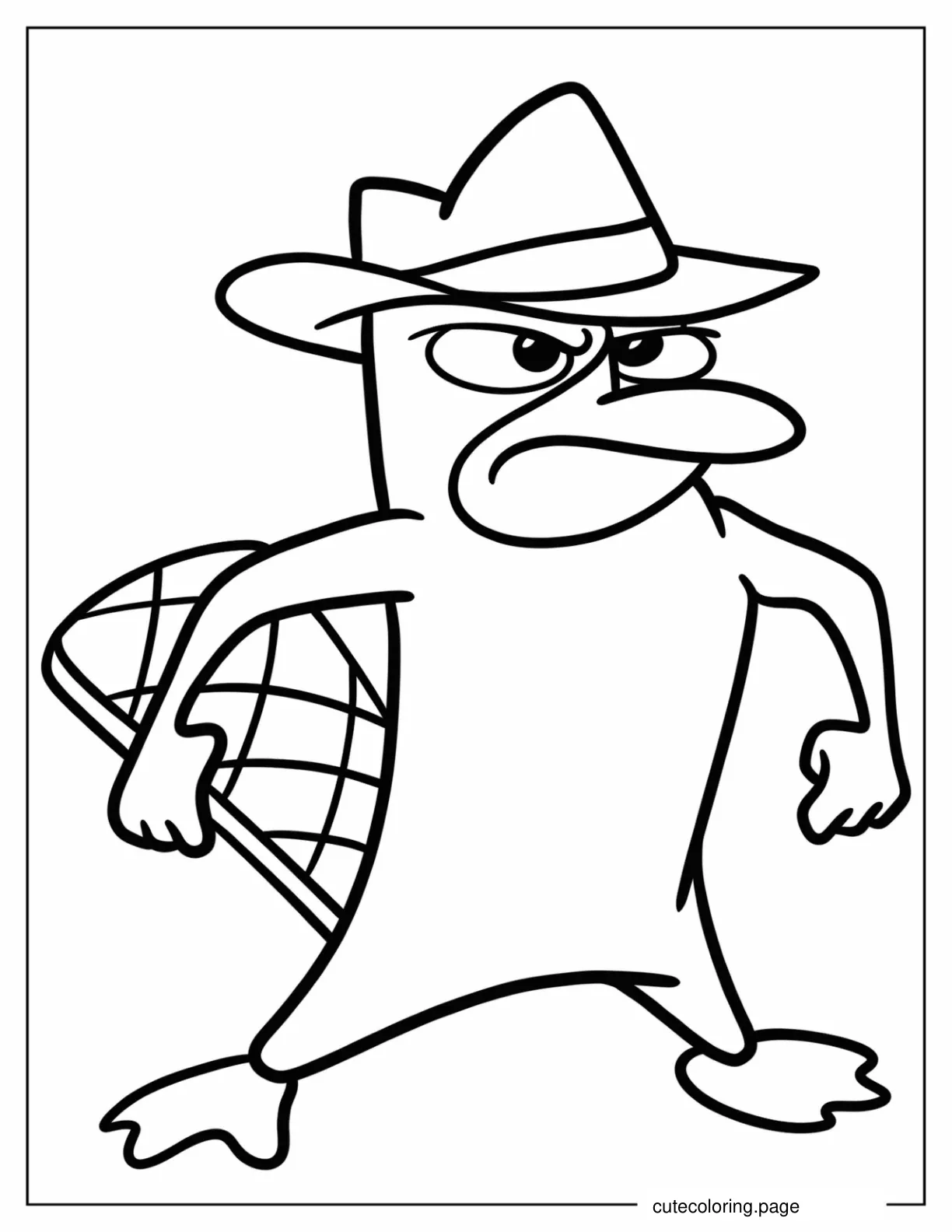 Perry The Platypus Coloring Page For Preschoolers coloring page