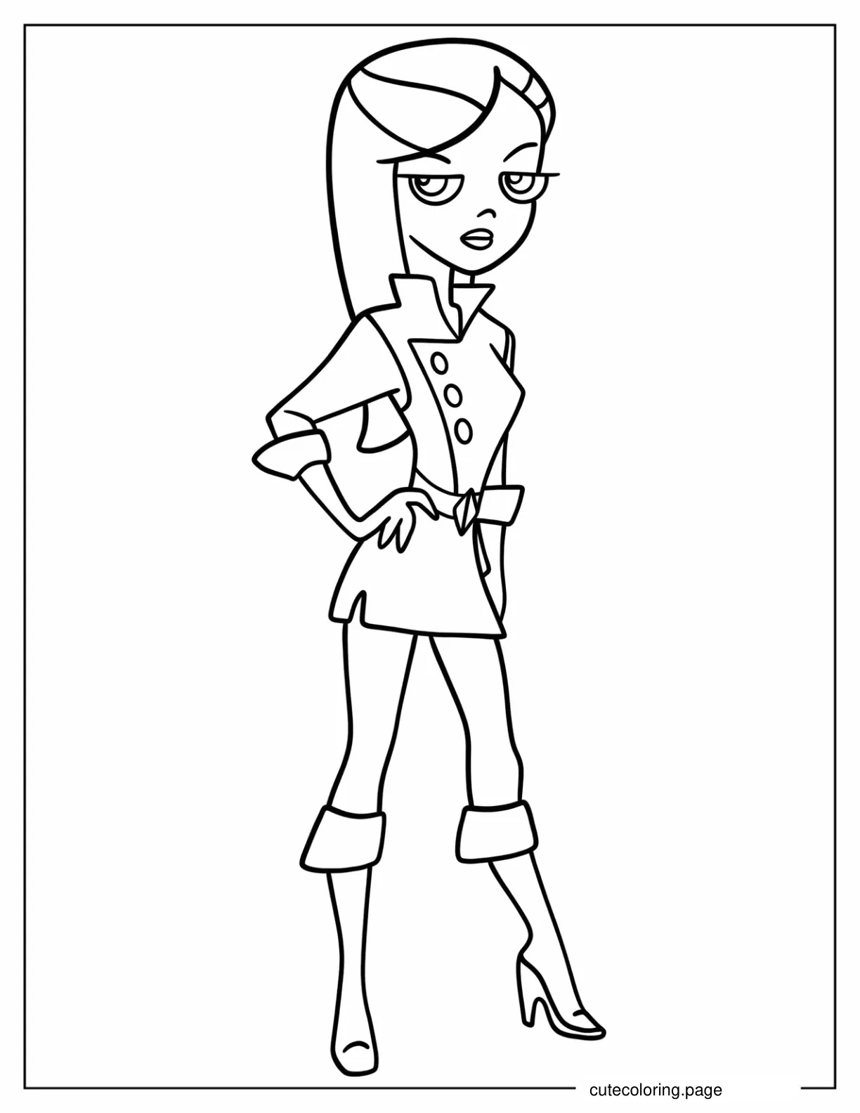 Vanessa Doofenshmirtz Coloring Sheet coloring page