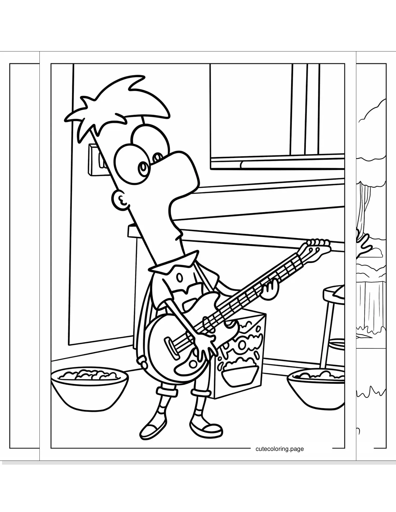 phineas and ferb coloring pages coloring page