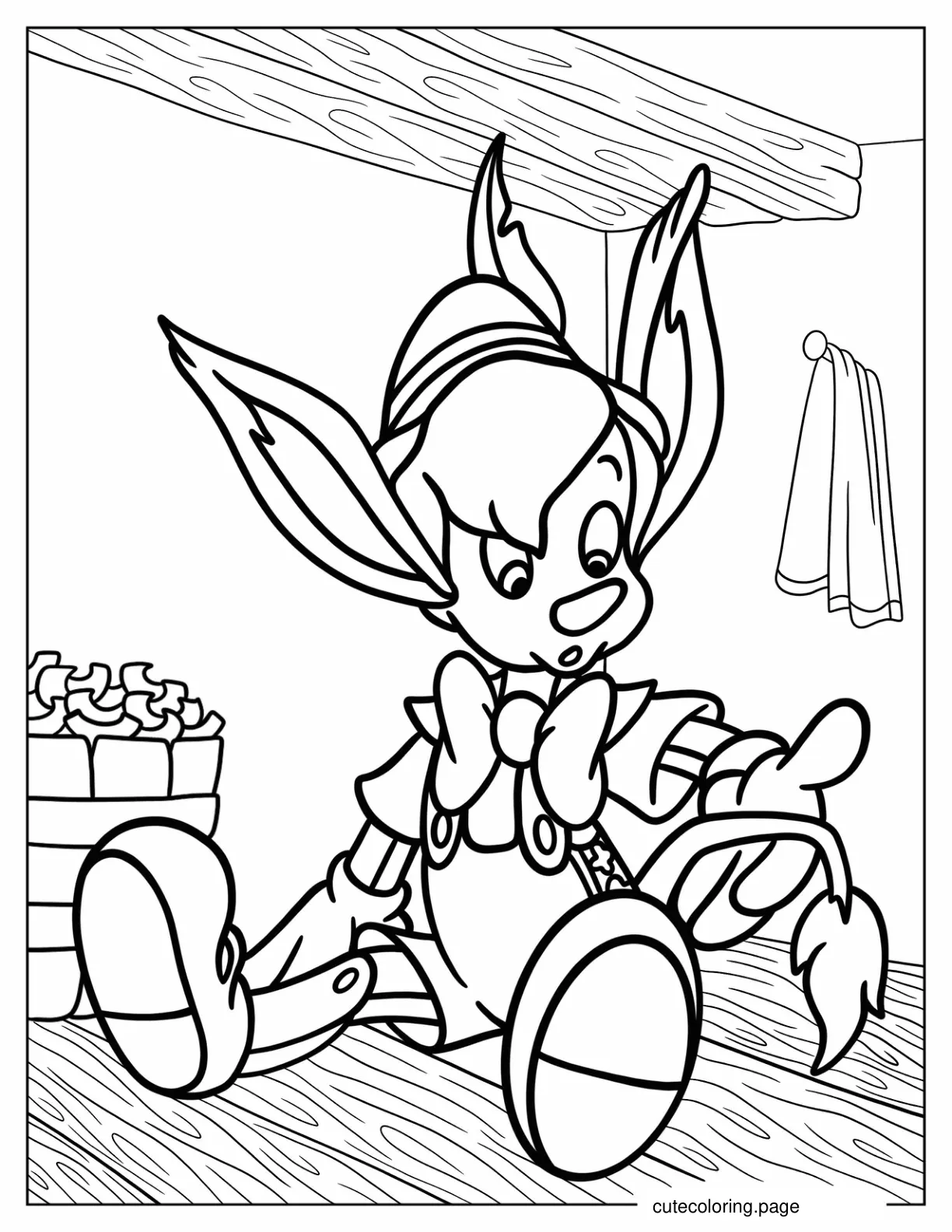 Pinocchio Turning Into a Donkey coloring page