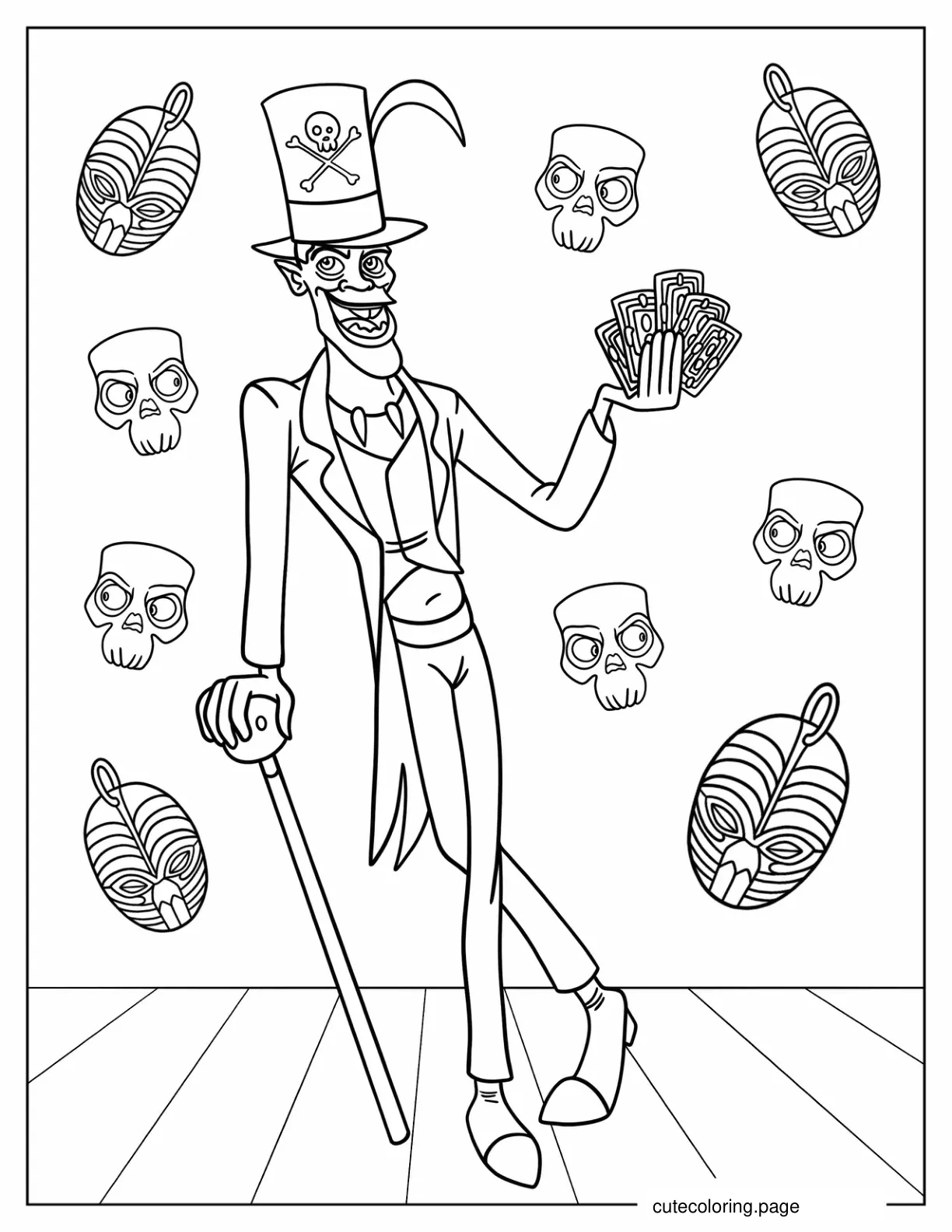 Dr. Facilier Coloring Sheet coloring page