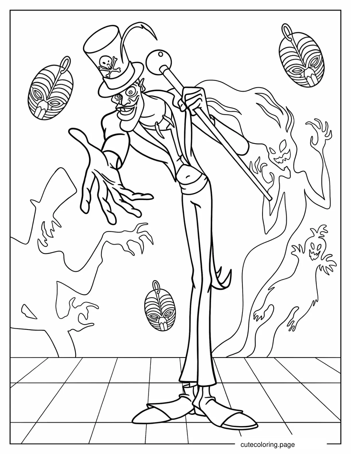 Princess And The Frog Villain Dr. Facilier coloring page