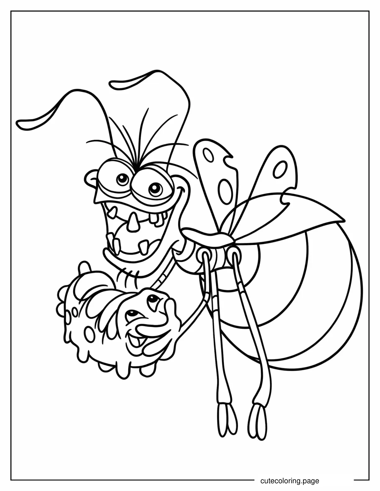 Simple Coloring Page Of Ray Firefly coloring page