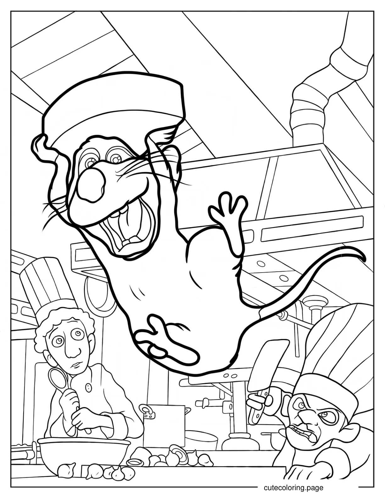 Ratatouille Running Away From Skinner Coloring Page coloring page