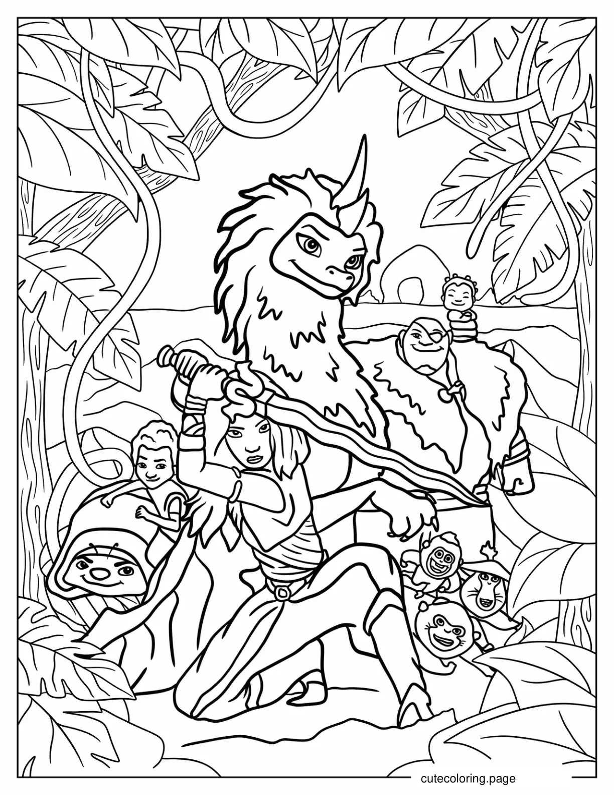 Raya And The Last Dragon Poster Coloring Page coloring page