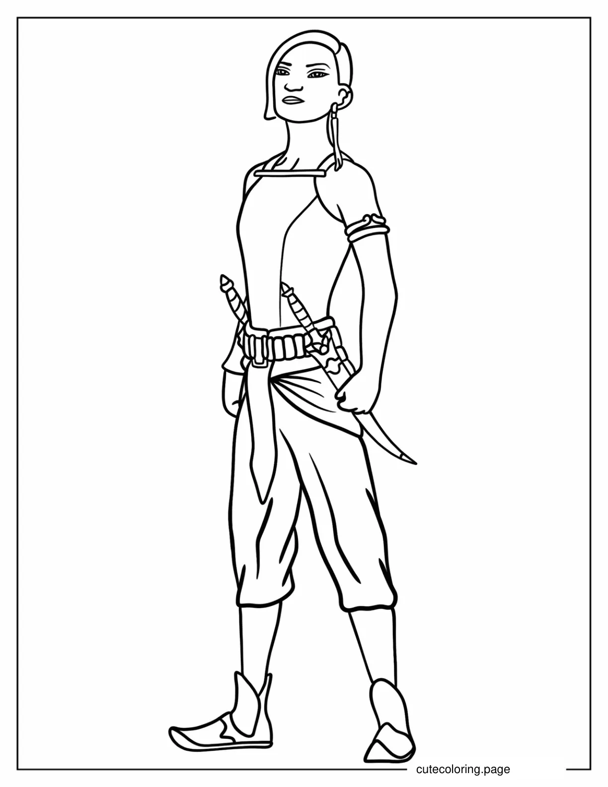 Simple Outline Namaari Coloring Sheet coloring page