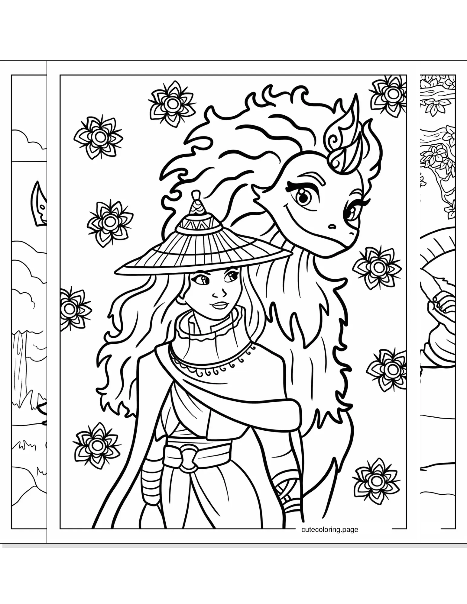 raya last dragon coloring pages coloring page