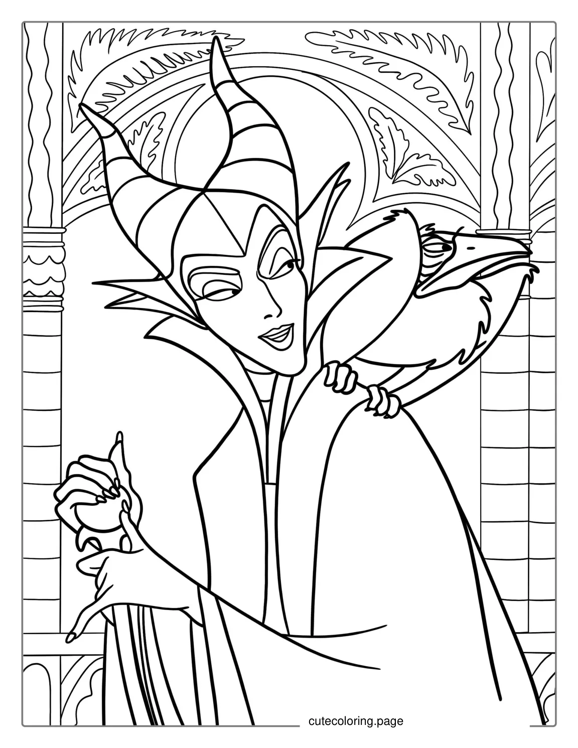 Maleficent From Sleeping Beauty Coloring Page coloring page