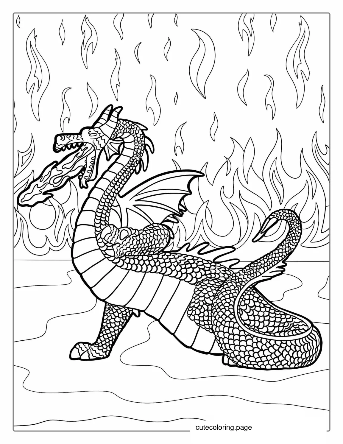 Sleeping Beauty Dragon Maleficent Coloring Page coloring page