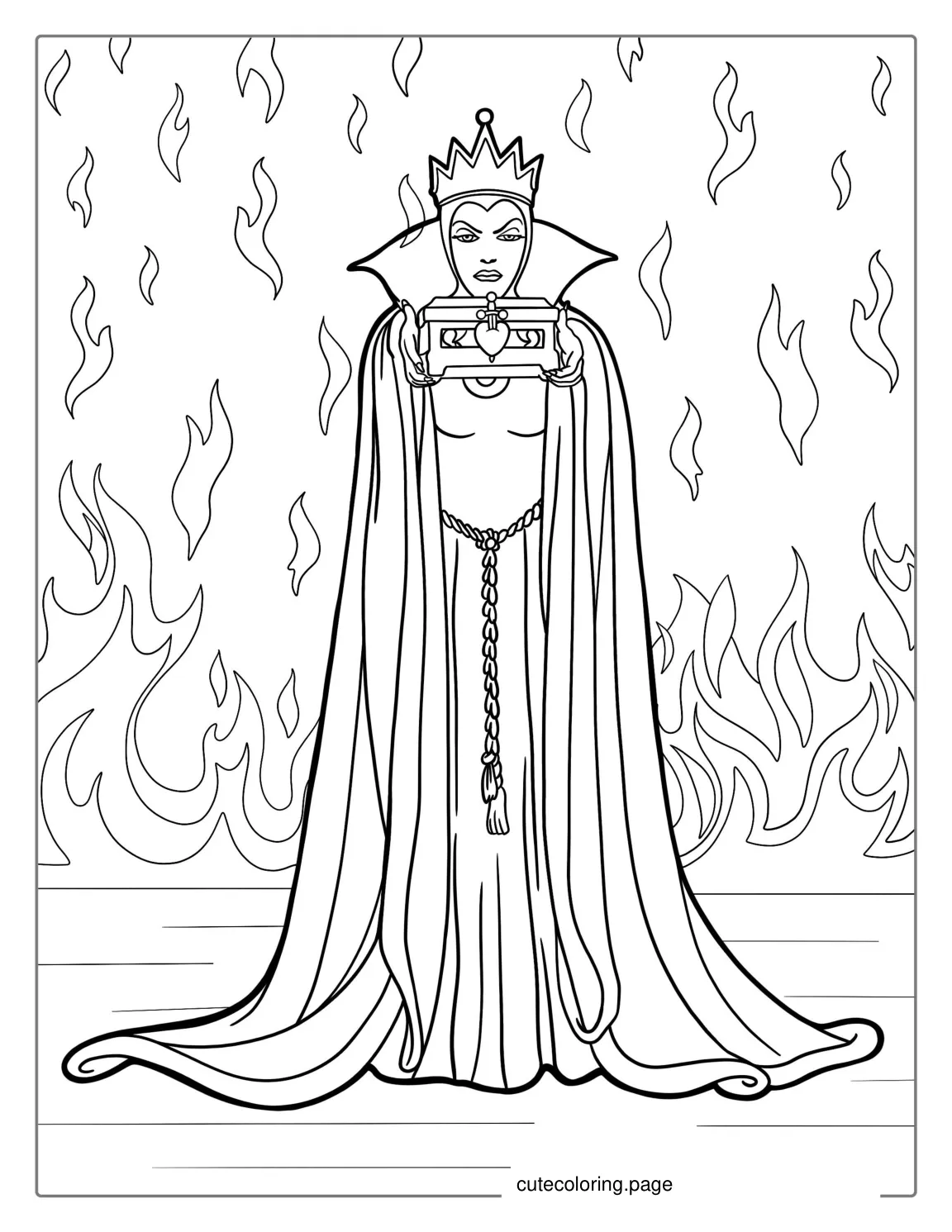 Coloring Sheet Of The Evil Queen coloring page