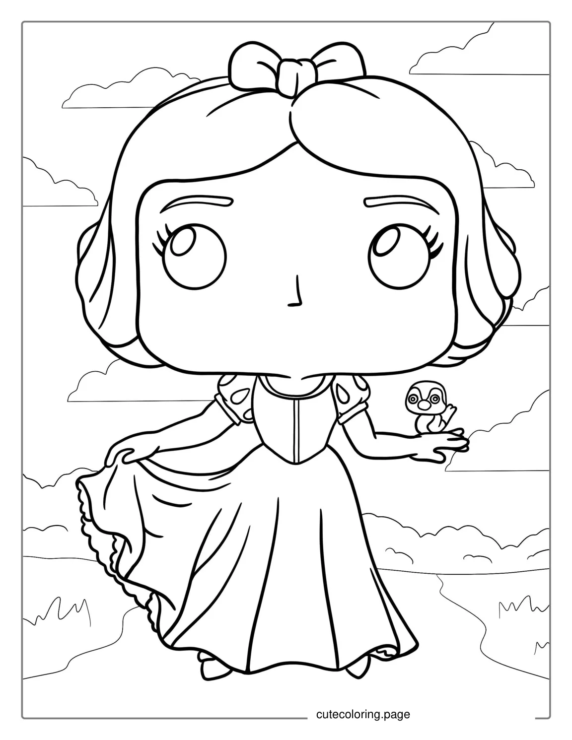 Funko Pop Snow White Coloring Sheet coloring page