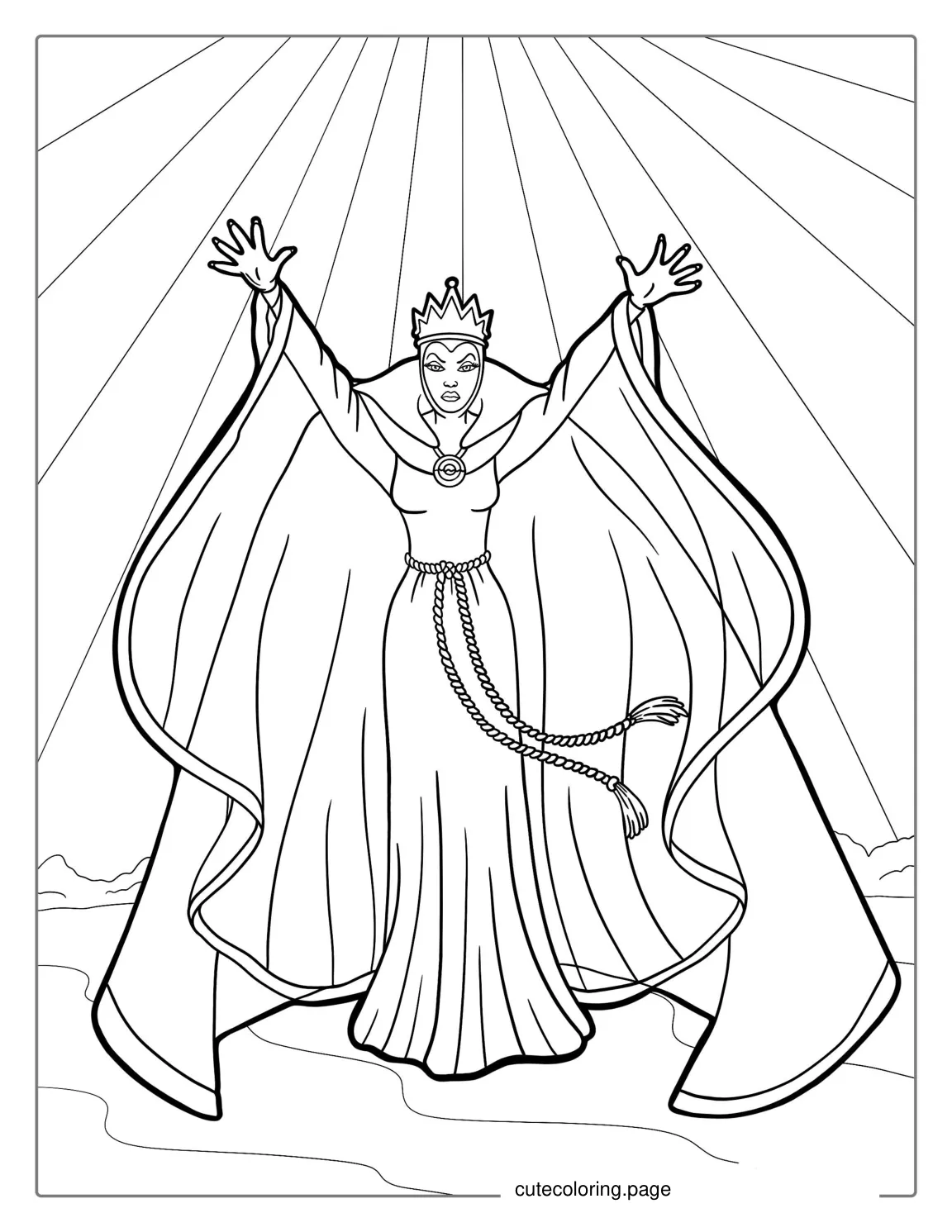 The Evil Queen Coloring Page coloring page