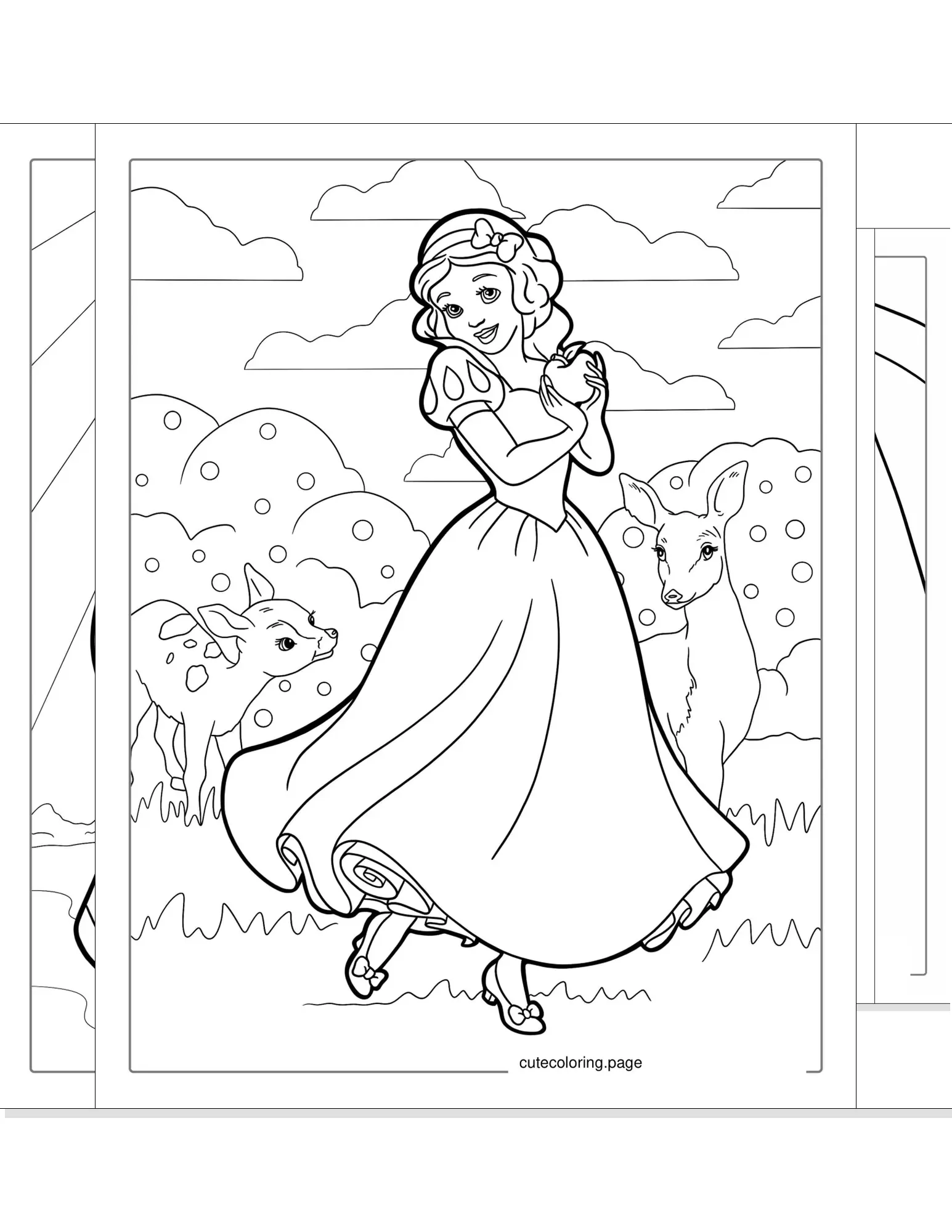 snow white coloring pages coloring page