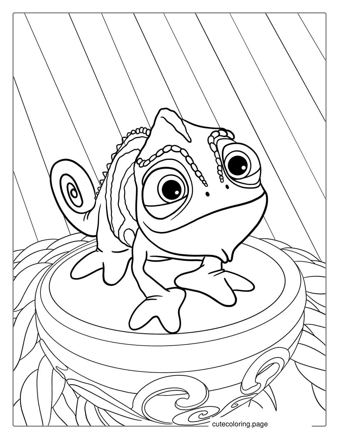 Pascal From Tangled Coloring Page coloring page