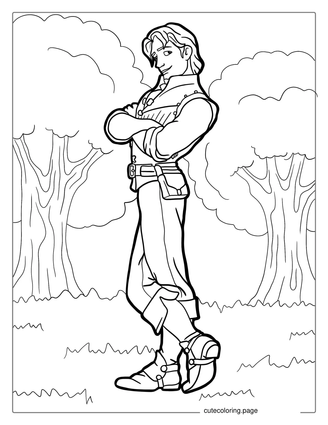 Simple Outline Of Eugene To Color coloring page