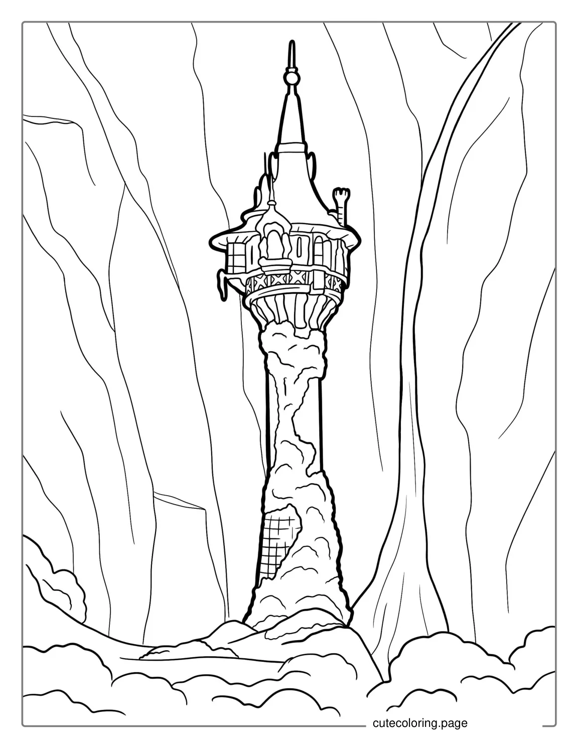 Tower From Tangled Coloring Page coloring page